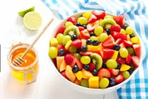 Try our Christmas Fruit Salad Recipe! Mix of fresh fruits with a holiday touch. Easy to make and great for festive gatherings!