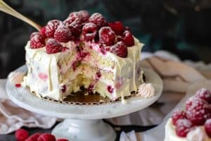 White Chocolate Raspberry Poke Cake Recipe