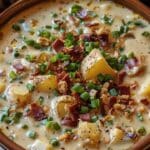 This Crock Pot Crack Potato Soup is a creamy, cheesy, and savory dish that's perfect for cozy days. With rich flavors of bacon, cheese, and ranch seasoning, this soup is guaranteed to become a family favorite.