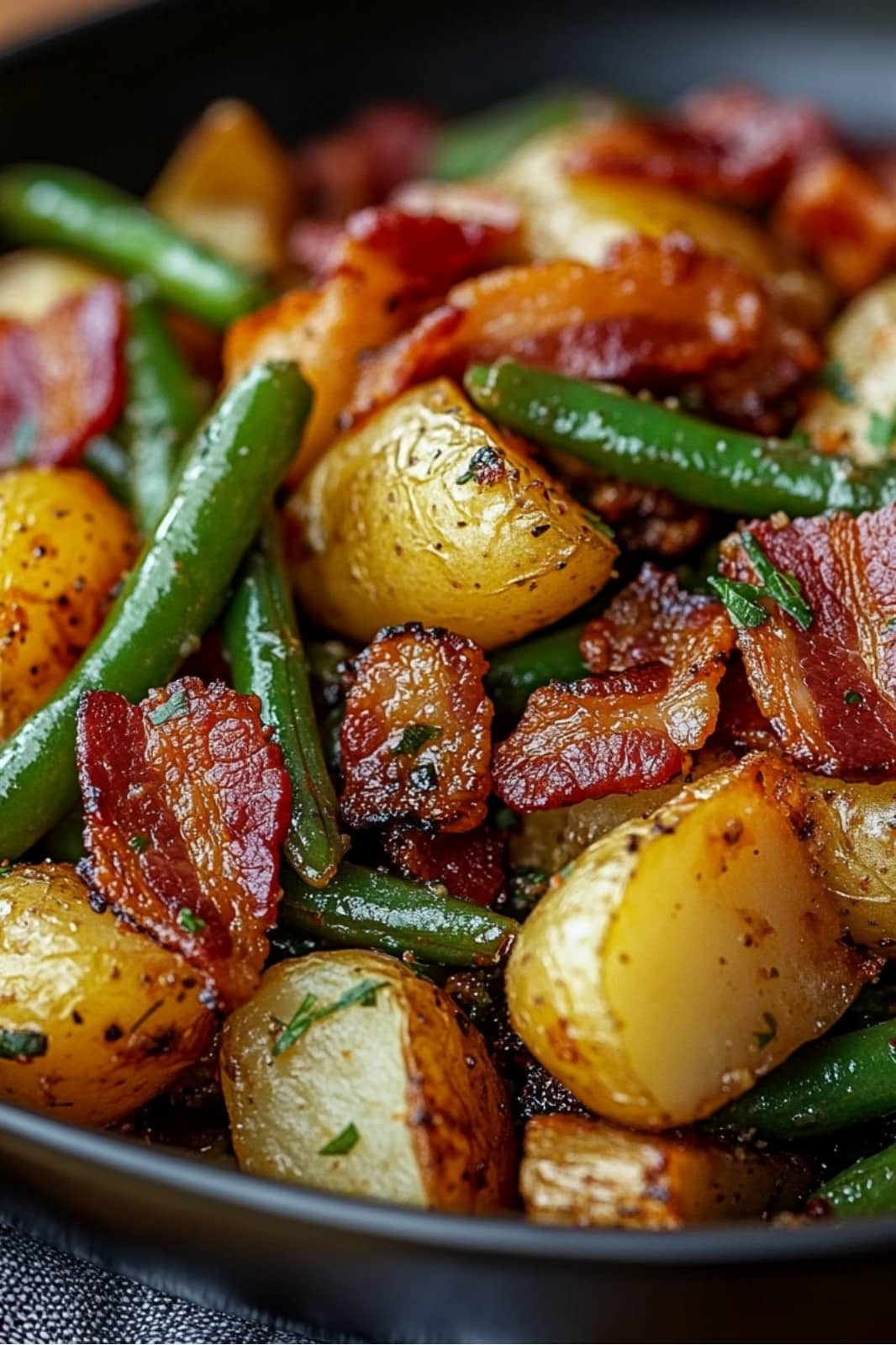 This Country Ranch Green Beans and Potatoes with Bacon recipe combines crispy bacon, tender veggies, and ranch seasoning for a hearty, comforting side dish perfect for any meal.
