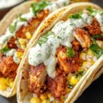 Fried Chicken Street Corn Taco with Jalapeno Lime Ranch Recipe