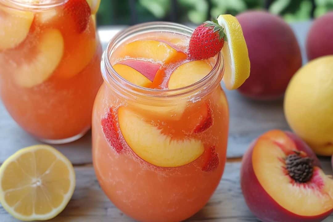 Peach Strawberry Lemonade