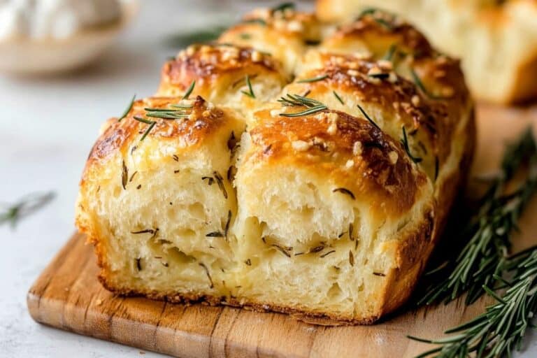 Rosemary Garlic Pull Apart Bread Recipe CookesRecipes
