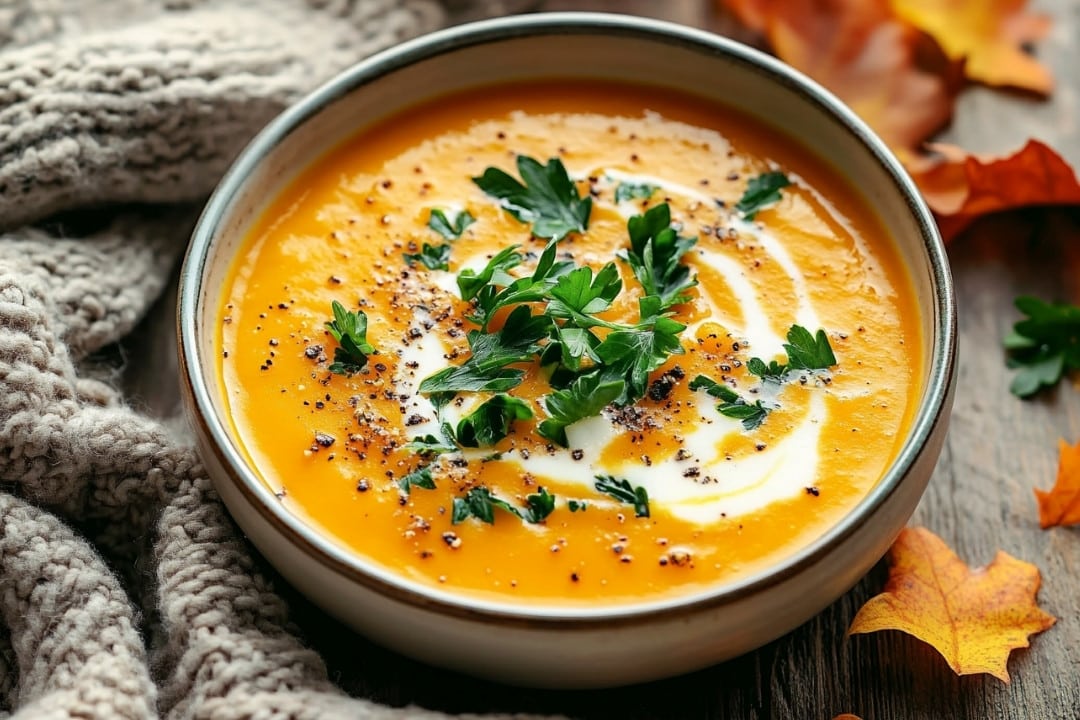 Spicy Butternut Squash and Sweet Potato Soup Recipe