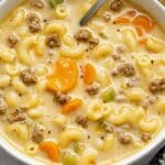 This One-Pot Macaroni Cheeseburger Soup is one of those go-to recipes when you want comfort food that’s easy to make. It’s basically a cheeseburger in a bowl with a little pasta thrown in for good measure. My family can never get enough of it, and let me tell you, it's perfect for chilly nights when you just want something warm and cheesy!