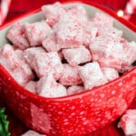 Candy Cane Peppermint Puppy Chow Recipe