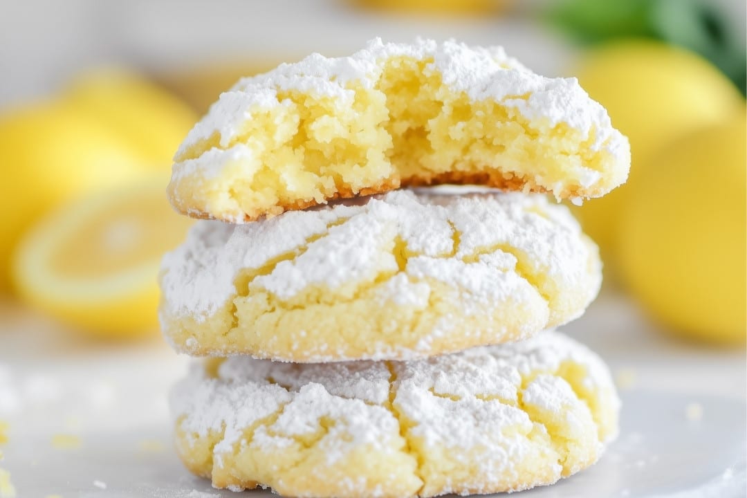 Soft and Chewy Lemon Crinkle Cookies Recipe