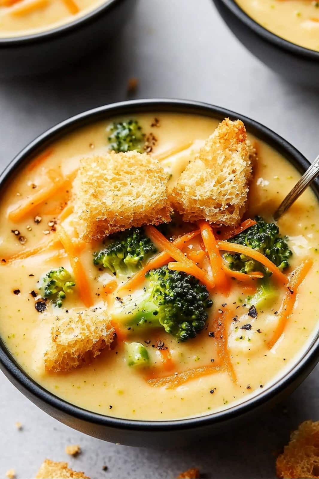 This Broccoli Cheddar Soup recipe is creamy, cheesy, and comforting! Made with broccoli, carrots, and cheddar, it's perfect for a quick and easy weeknight meal. Ready in 35 minutes!








