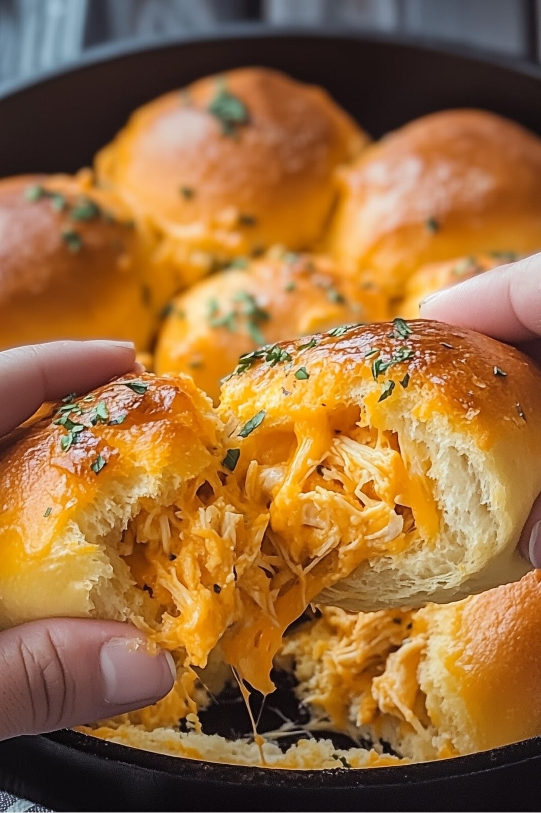 These Buffalo Chicken Bombs recipe is packed with spicy pulled chicken and gooey cheese, wrapped in biscuits and baked to perfection. Serve with blue cheese dressing for the ultimate appetizer! Ready in just over 5 hours.