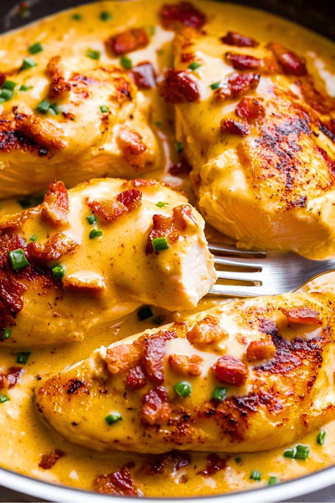 Creamy Beer Cheese Chicken with Crispy Bacon Recipe