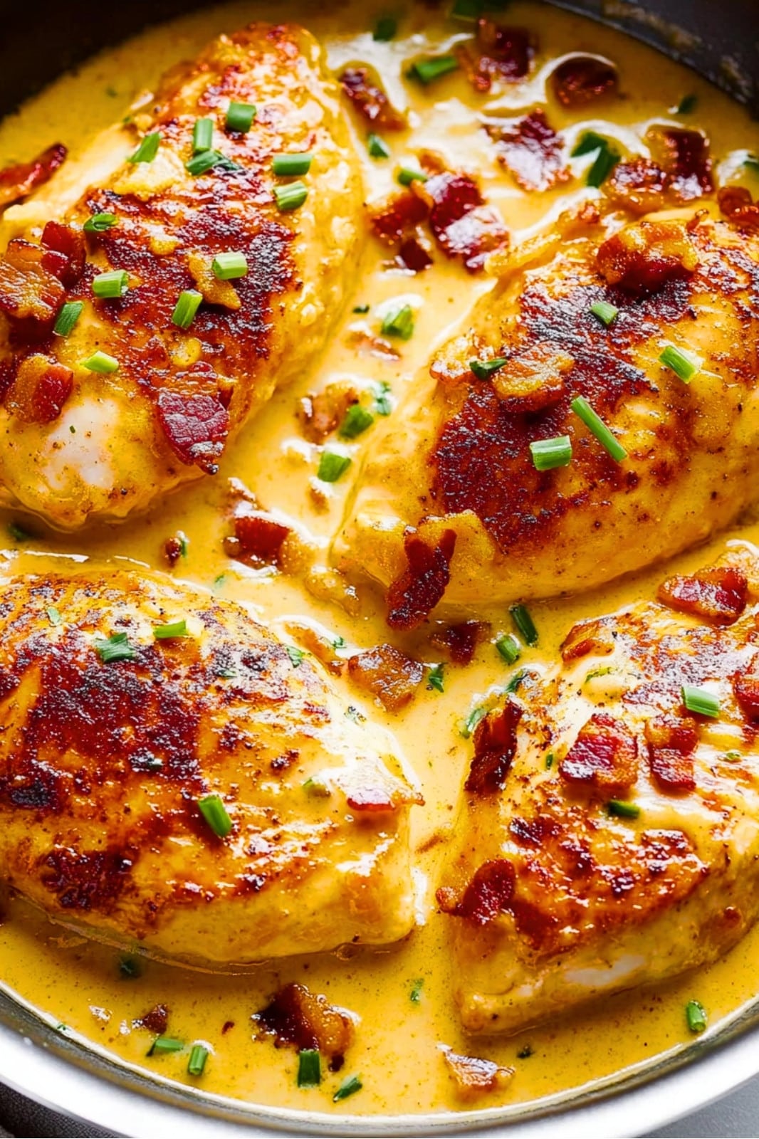 Creamy Beer Cheese Chicken with Crispy Bacon Recipe