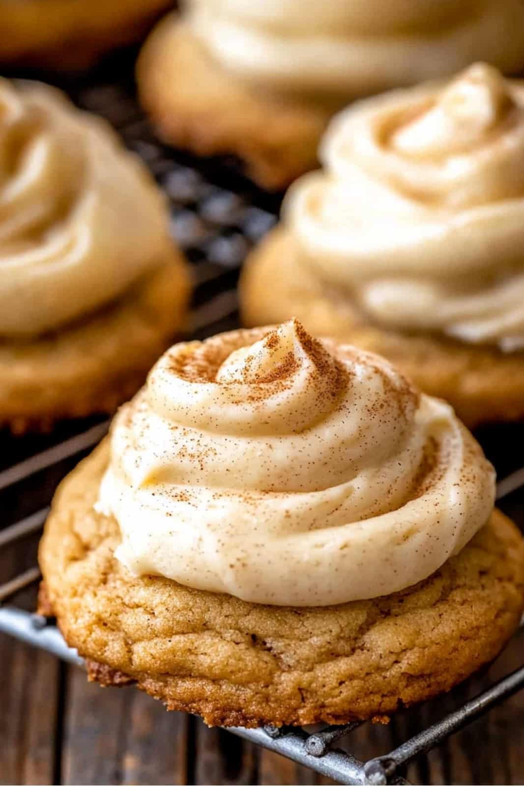 These Pumpkin Cookies with Cinnamon Cream Cheese Frosting are a fall favorite! Soft, spiced pumpkin cookies topped with creamy cinnamon frosting for a perfect autumn treat.








