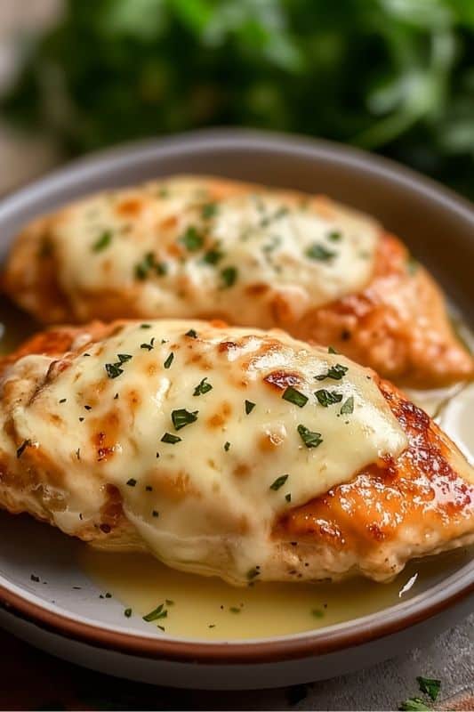 This creamy, flavorful chicken is tender and juicy, covered in a delicious parmesan-mayo mixture that bakes to perfection. It’s easy to make and truly lives up to its name!

