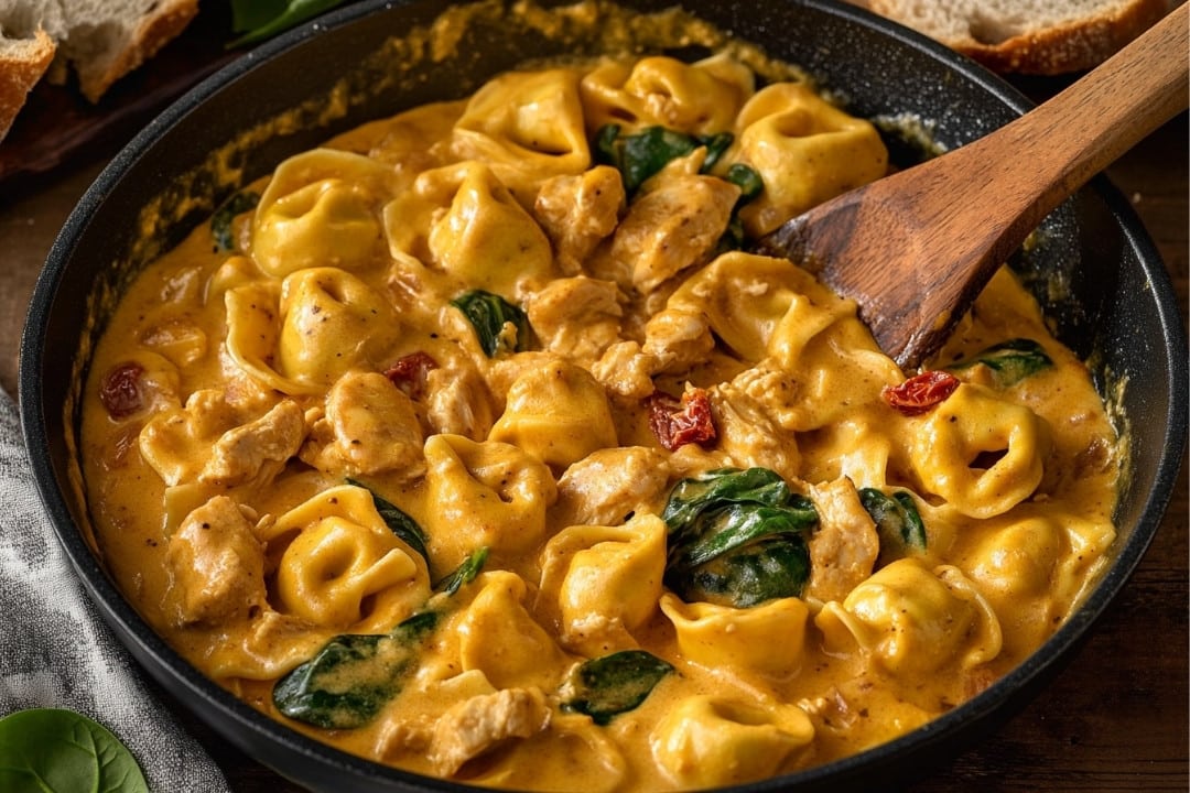 This Marry Me Chicken Tortellini recipe combines tender chicken, cheese tortellini, and a creamy sun-dried tomato sauce for a deliciously comforting meal! Ready in 30 minutes, perfect for weeknights.