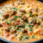 This Creamy Parmesan Italian Sausage Ditalini Soup Recipe is a rich and hearty meal made with Italian sausage, pasta, and a creamy broth. Ready in just 25 minutes, it’s perfect for a cozy weeknight dinner!