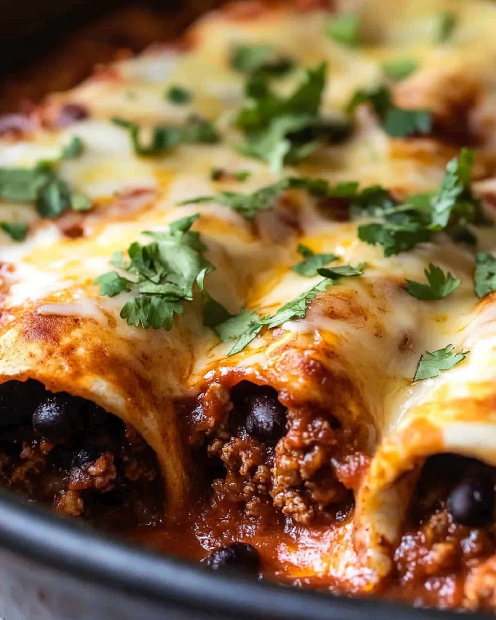 Cheesy Beef & Bean Enchiladas Recipe