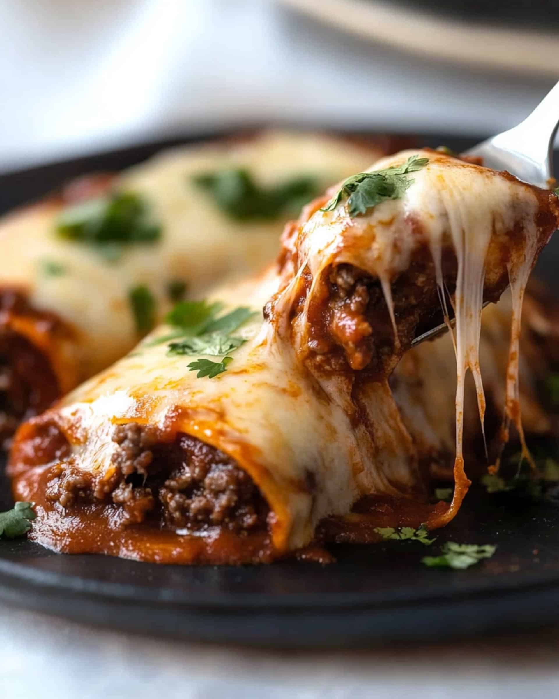 Cheesy Beef & Bean Enchiladas Recipe