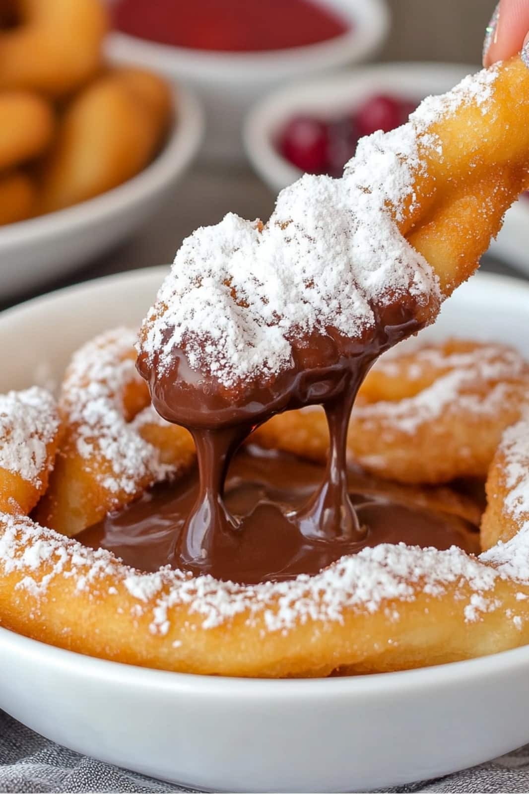 These Crispy Funnel Cake Sticks are a fun, easy-to-make treat! Golden and dusted with powdered sugar, they’re perfect for a quick dessert or snack and ready in just 15 minutes.