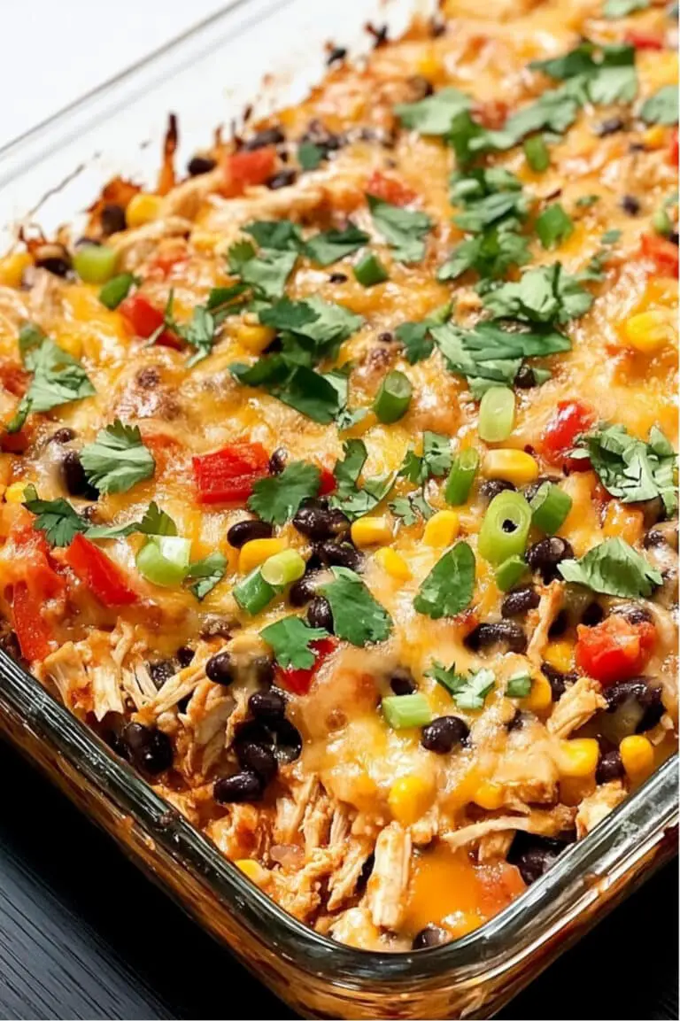 Easy Chicken Burrito Casserole Recipe