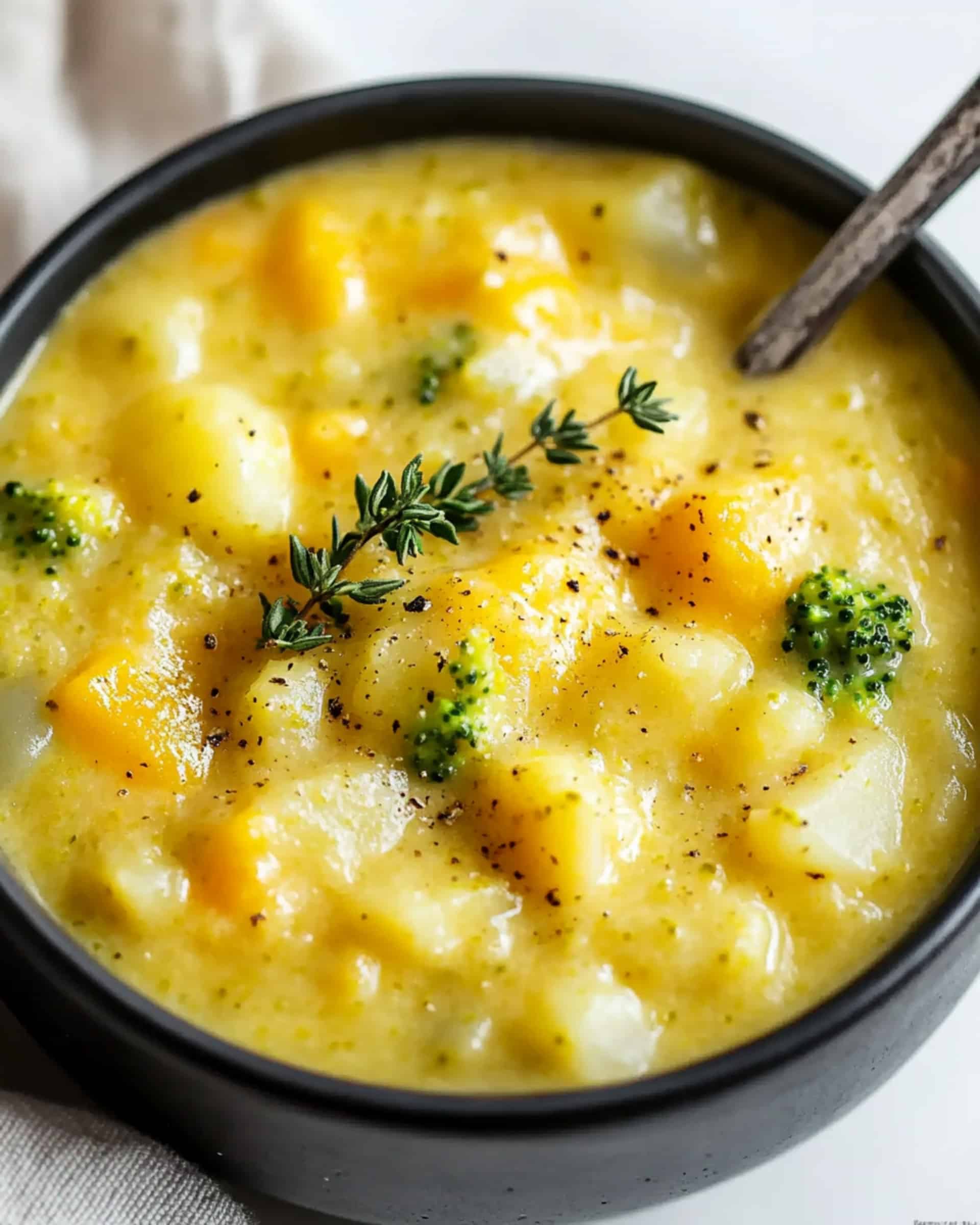 Broccoli Potato Cheese Soup Recipe