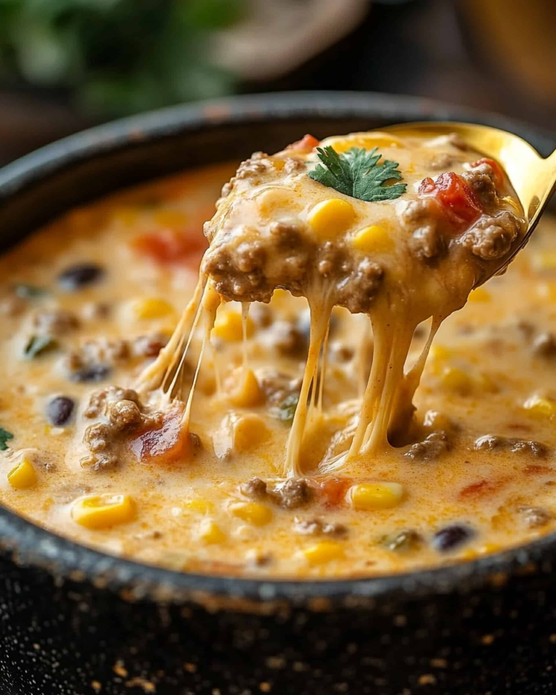 Cheesy Enchilada Chili Recipe