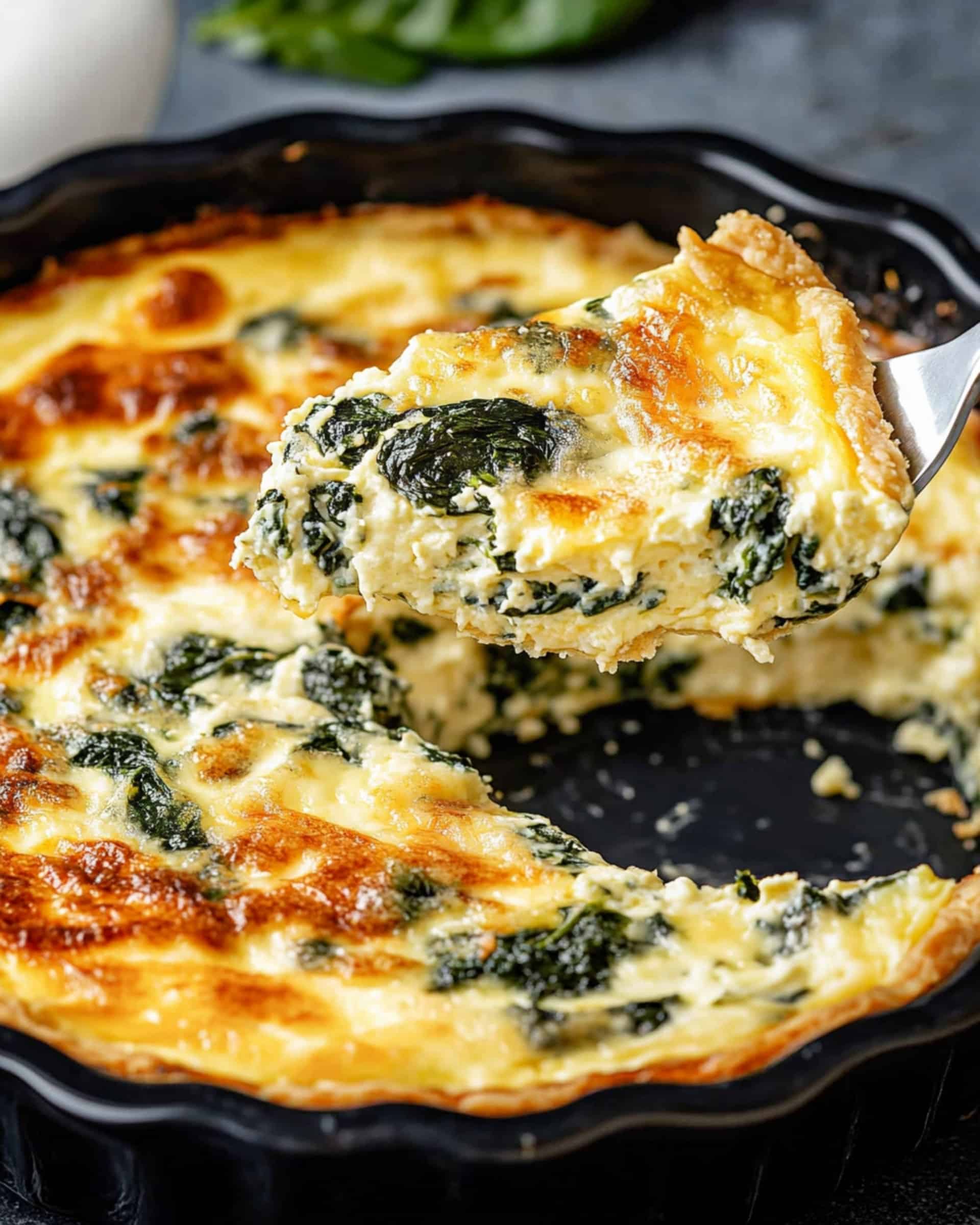 Easy Crustless Spinach Quiche Recipe