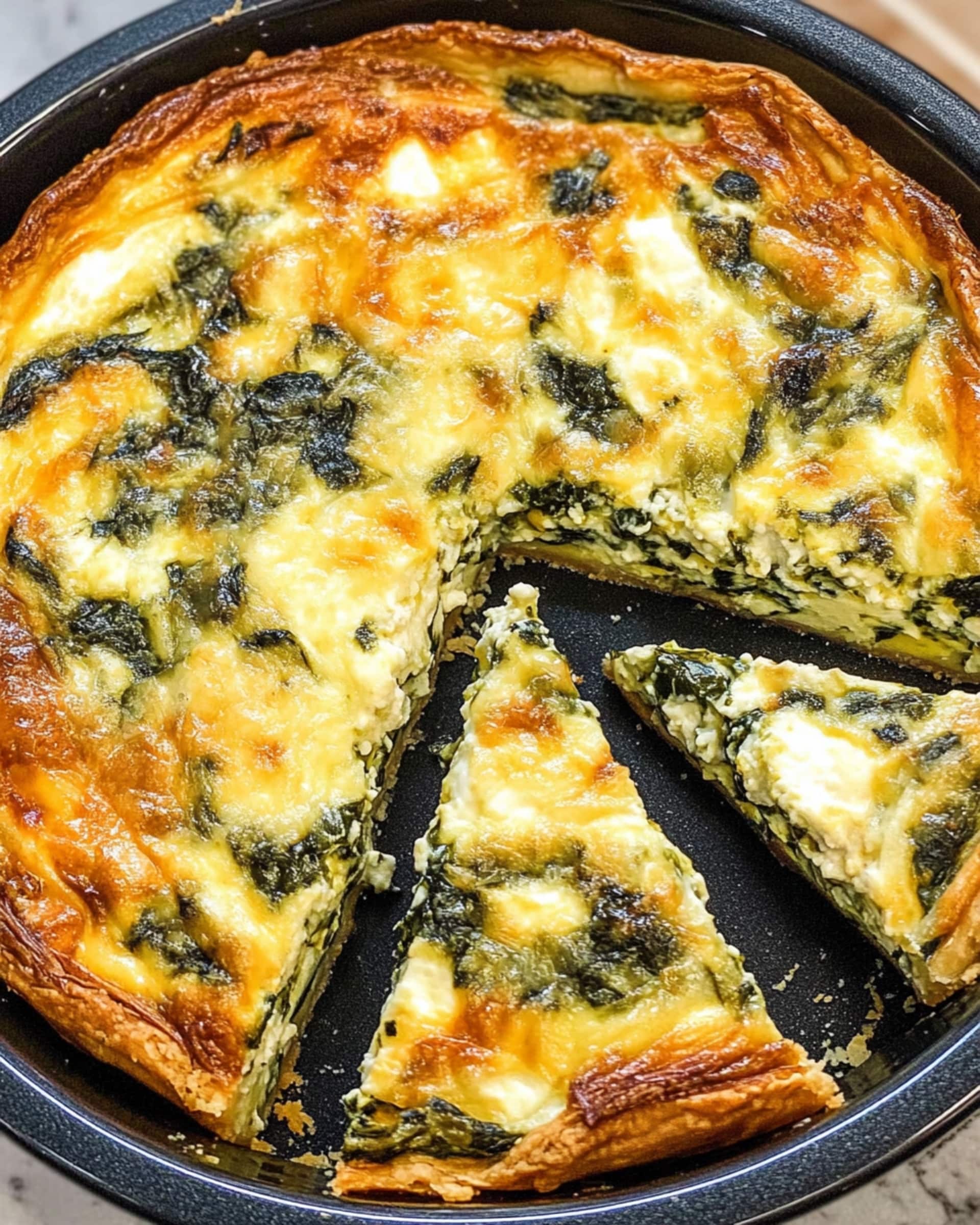 Easy Crustless Spinach Quiche Recipe