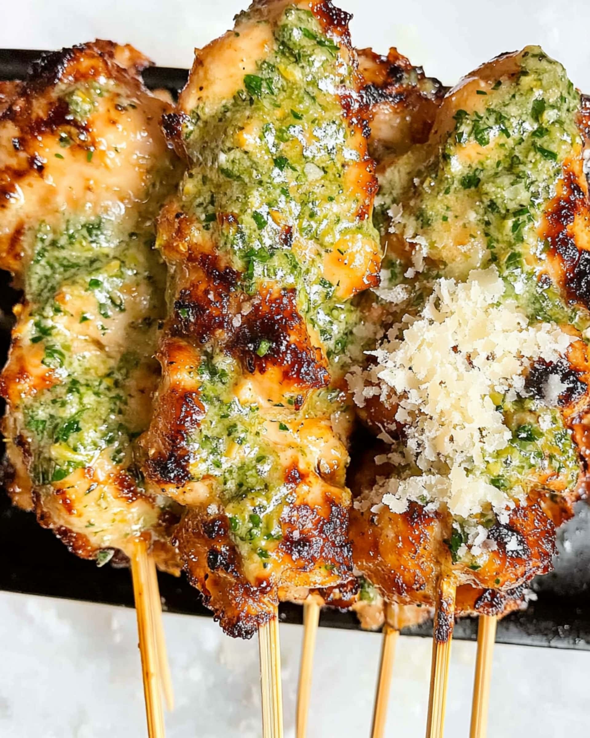 Garlic Parmesan Chicken Skewers Recipe