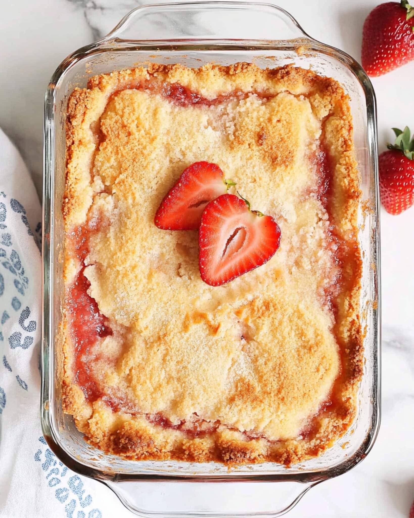 Strawberry cheesecake dump cake recipe