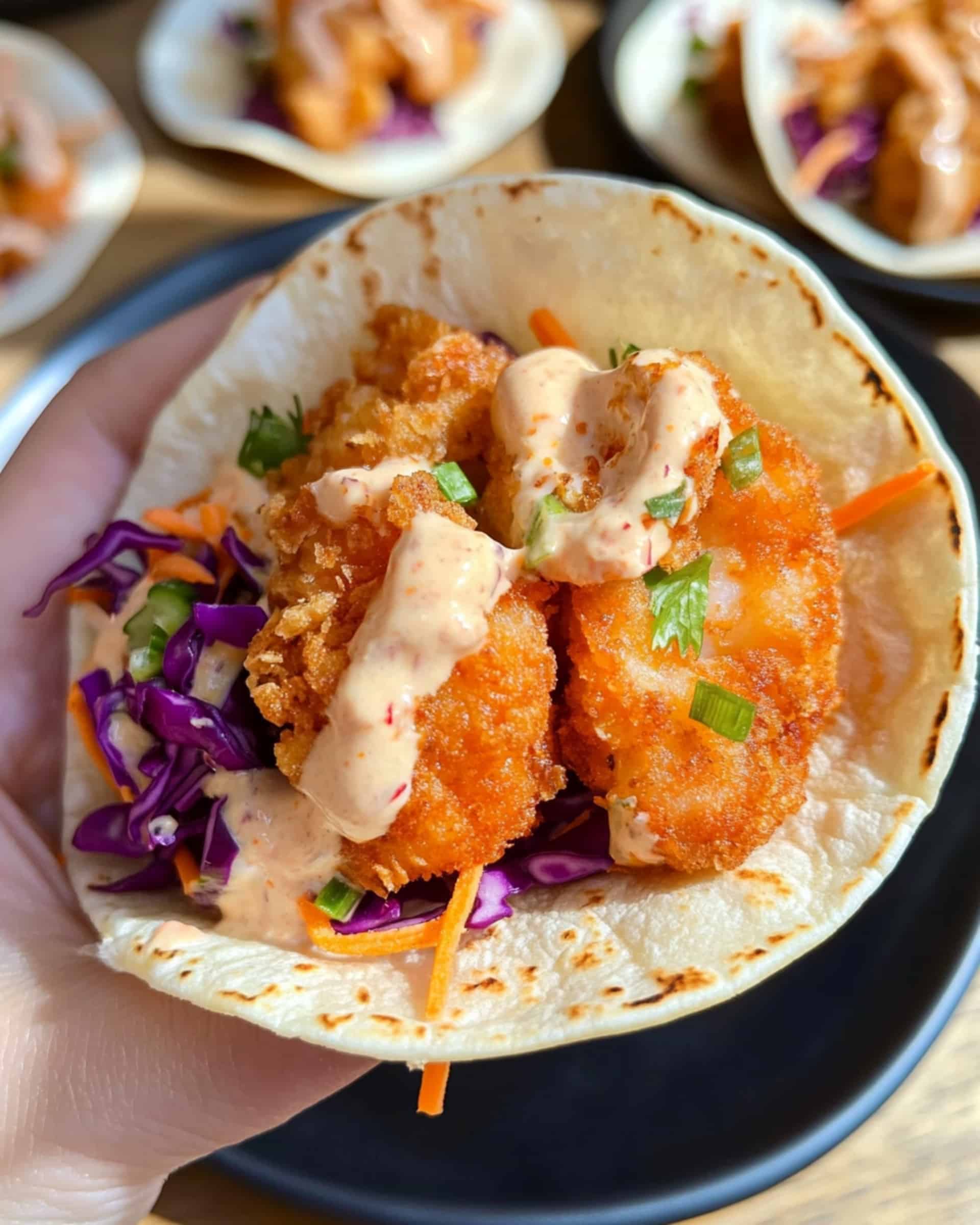 Air Fryer Bang Bang Shrimp Tacos Recipe