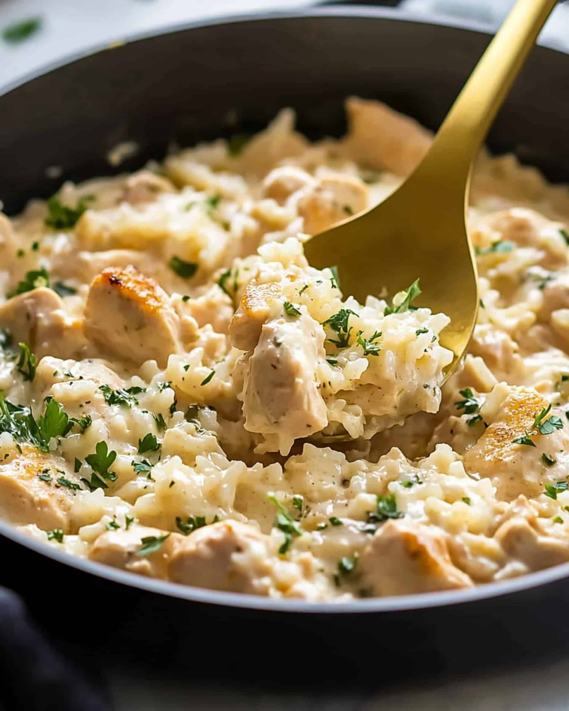 Creamy Parmesan Chicken and Rice Recipe