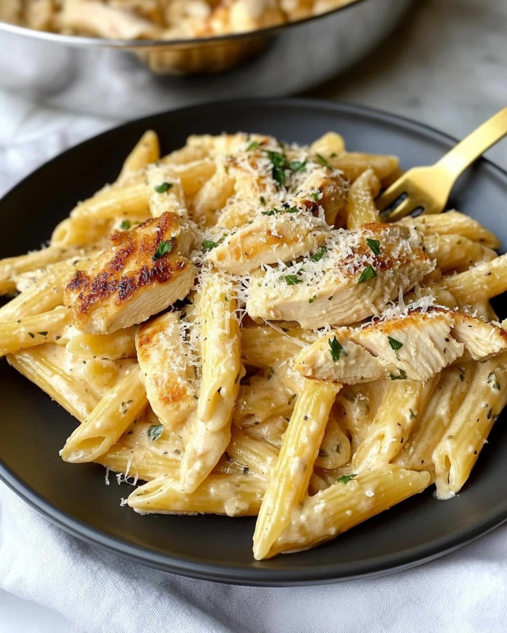 Garlic Parmesan Chicken and Pasta Recipe