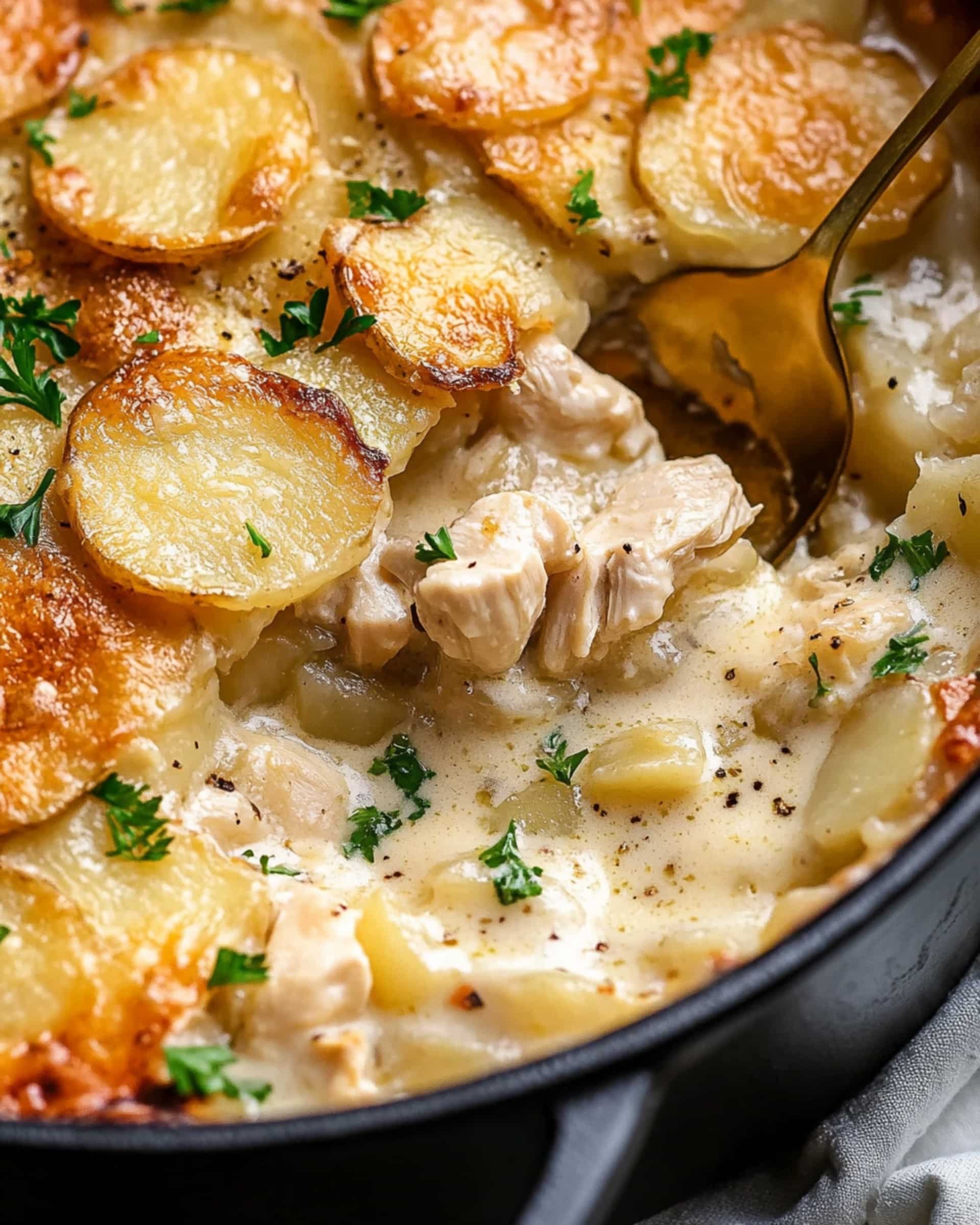 Leftover Turkey Pot Pie Gratin Recipe