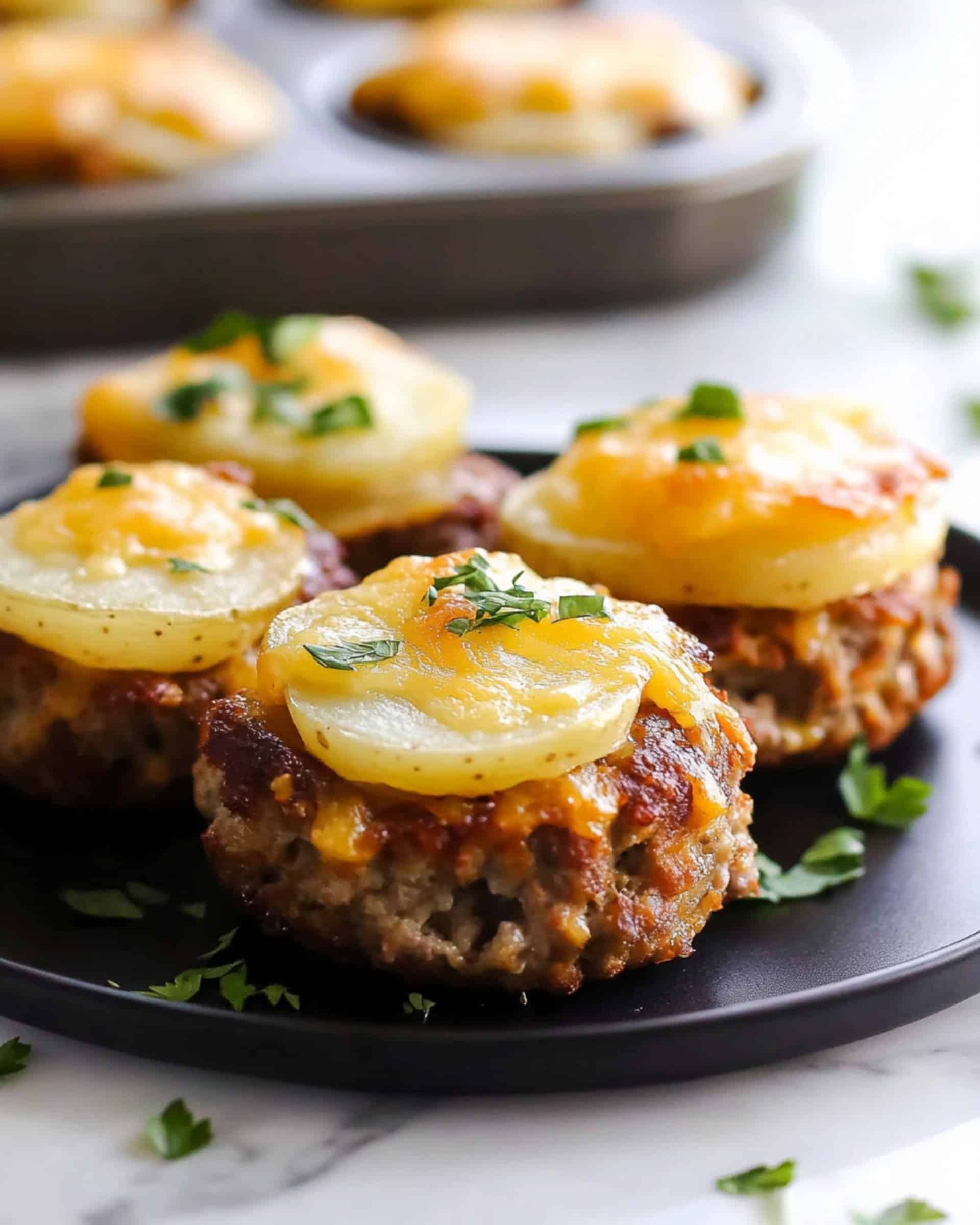 Mini Meatloaf with Potatoes Recipe