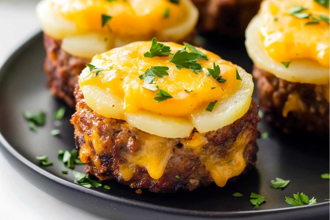 Mini Meatloaf with Potatoes Recipe