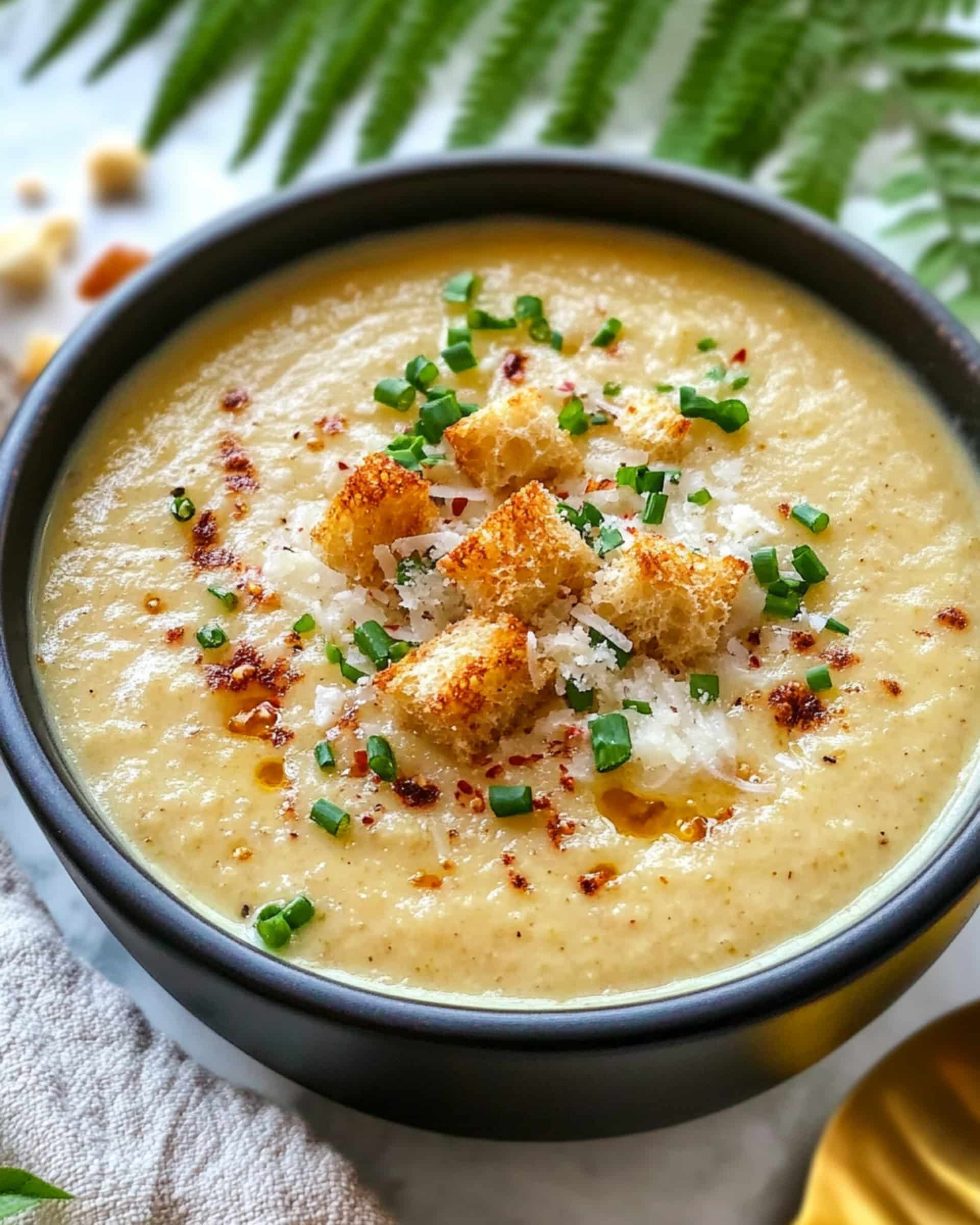 Roasted Garlic Potato Soup Recipe