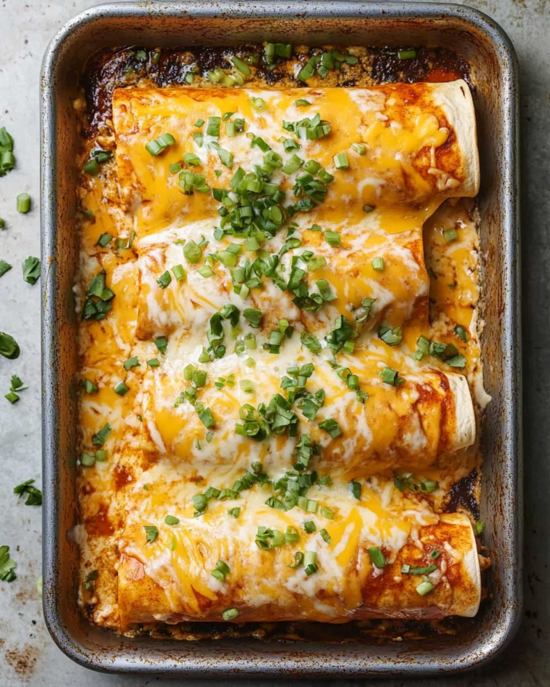 Smothered Green Chile Chicken Burritos Recipe