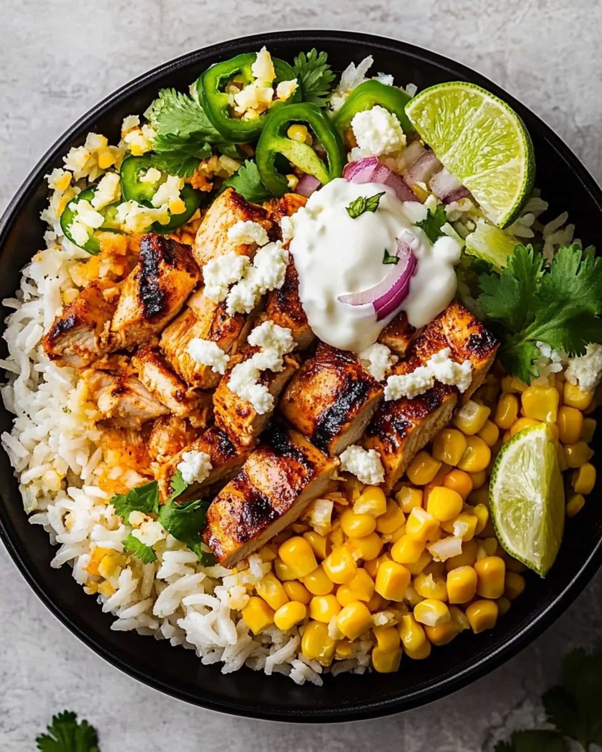 Street Corn Chicken Rice Bowls Recipe