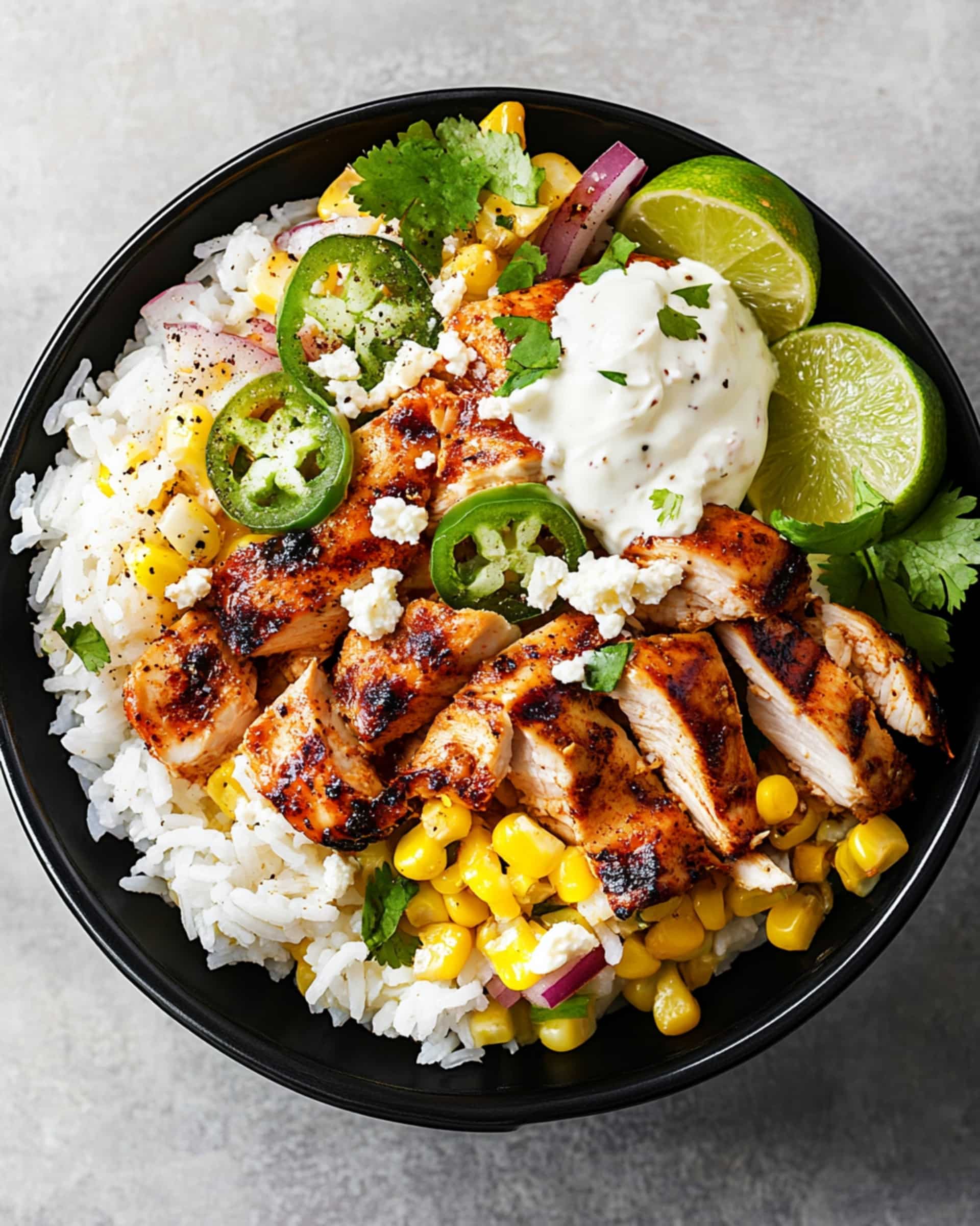 Street Corn Chicken Rice Bowls Recipe