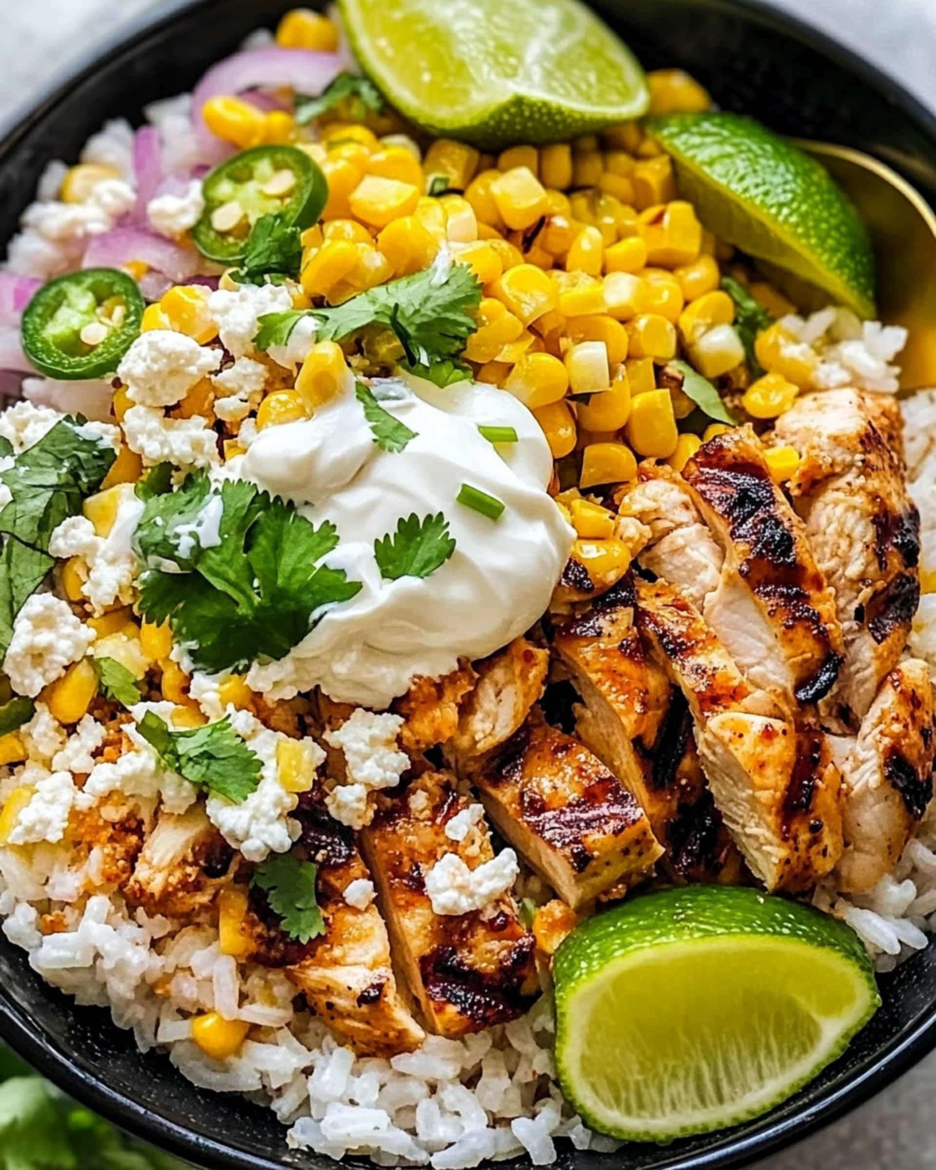 Street Corn Chicken Rice Bowls Recipe