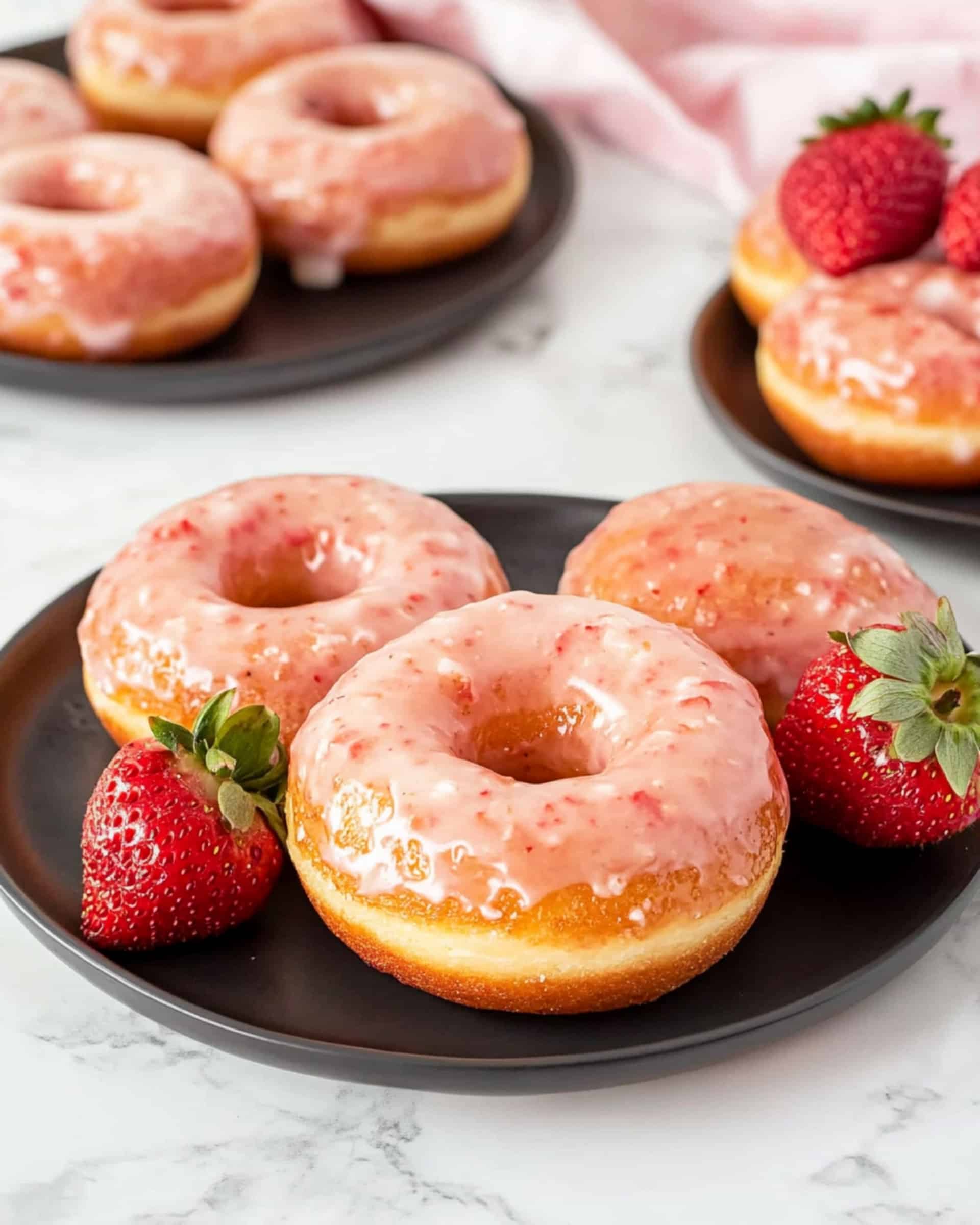 Vanilla Donuts with Strawberry Glaze Recipe