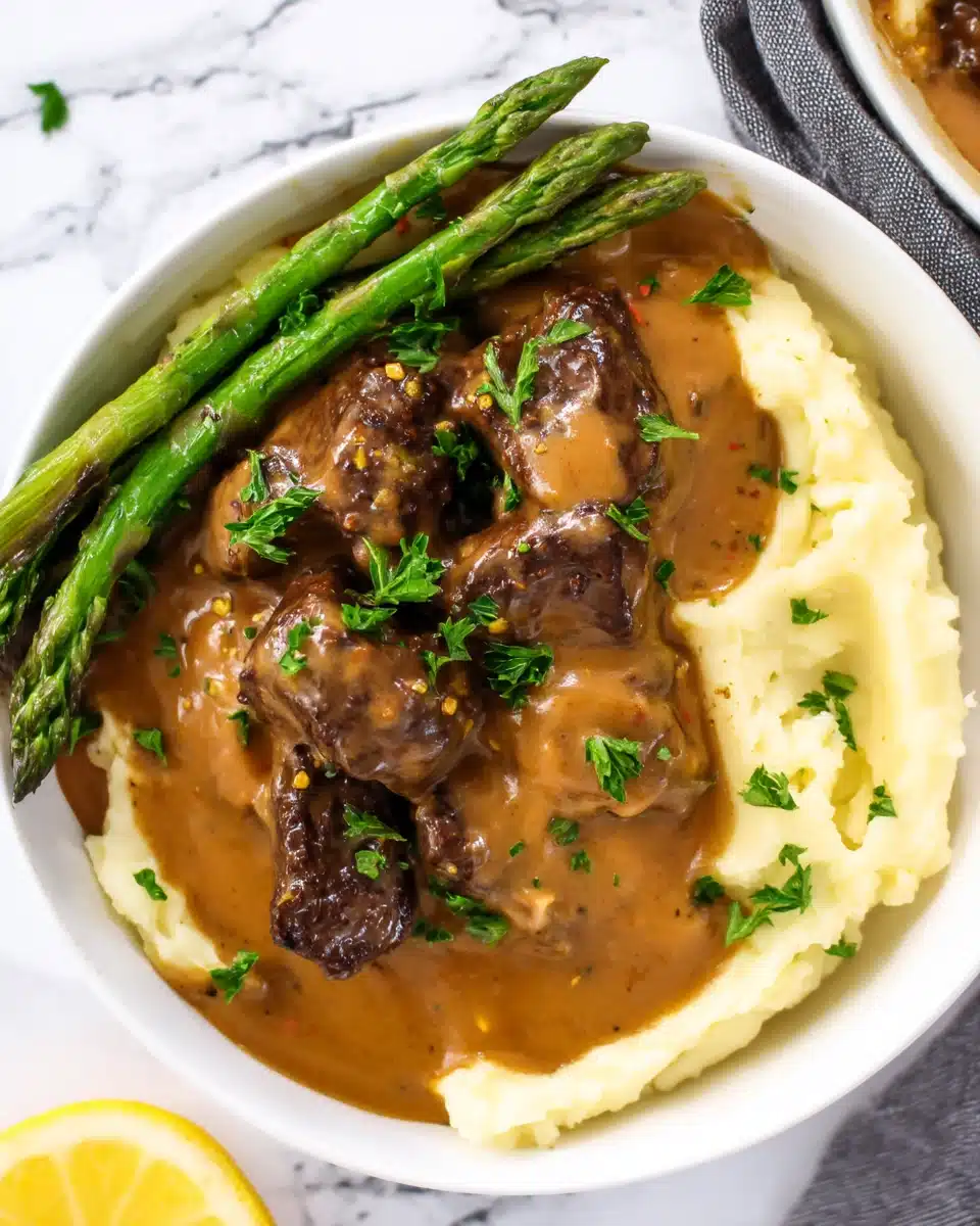 Garlic Butter Steak Bites with Parmesan Cream Sauce Recipe - Recipe Image