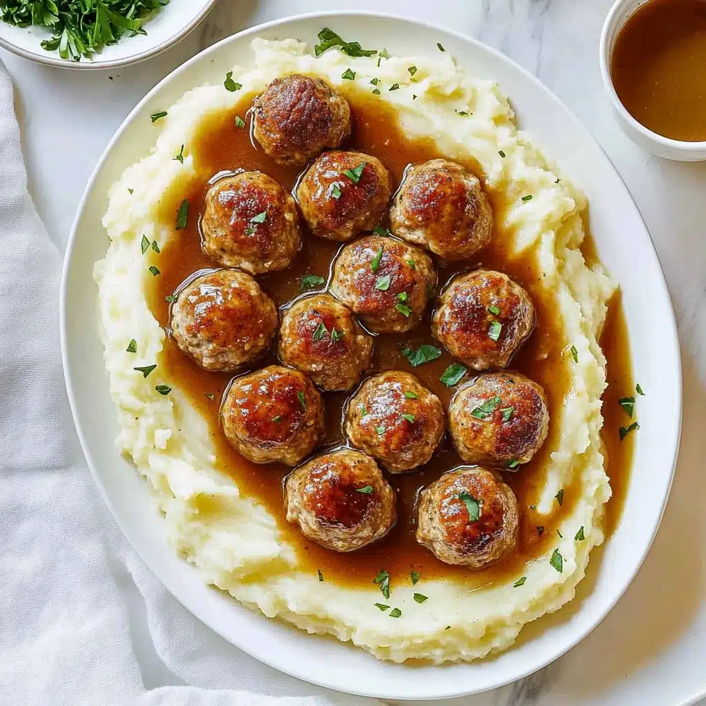 Meatball & Mashed Potato Bake Recipe - Recipe Image