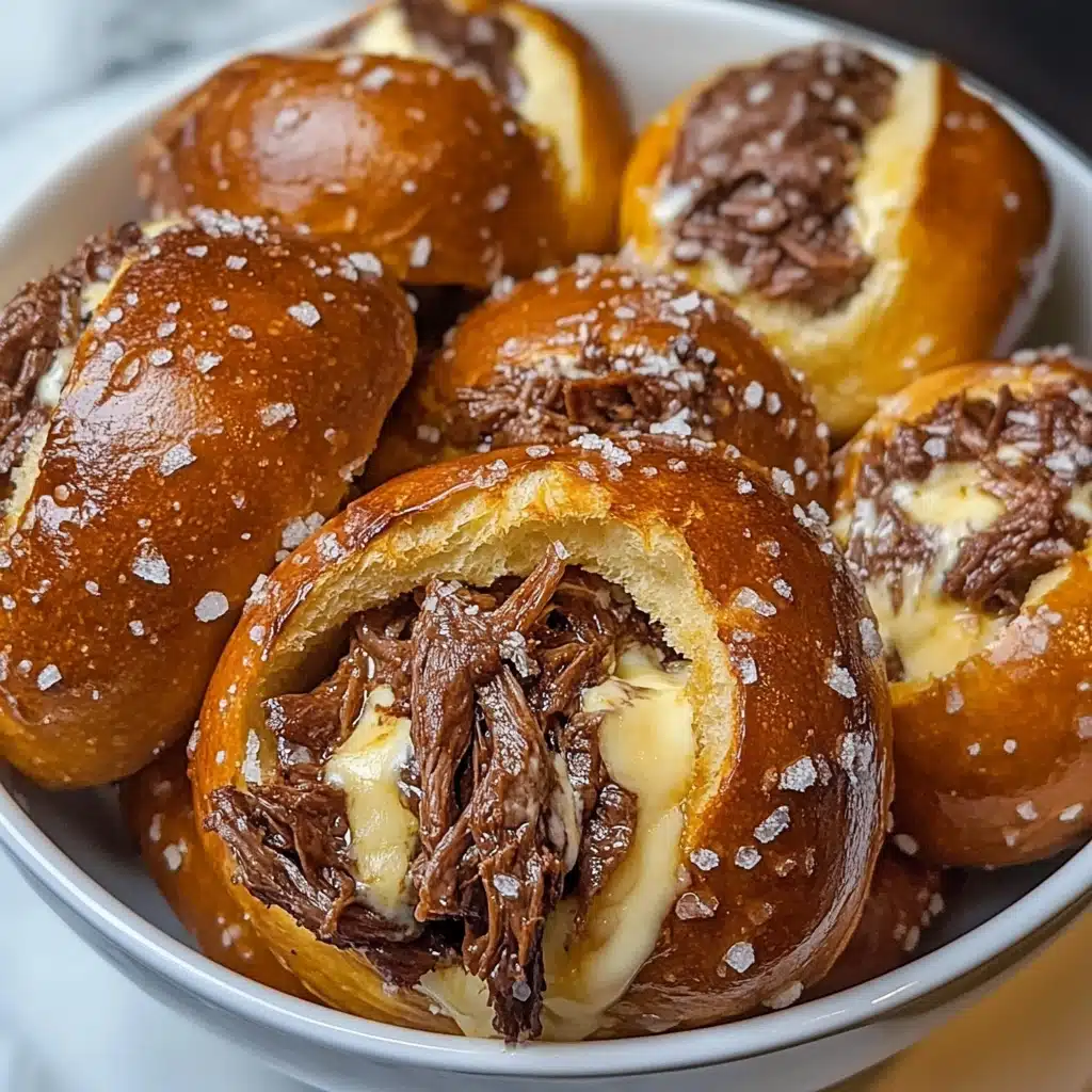 Smoked Brisket & Beer Cheese Pretzel Bombs Recipe - Recipe Image