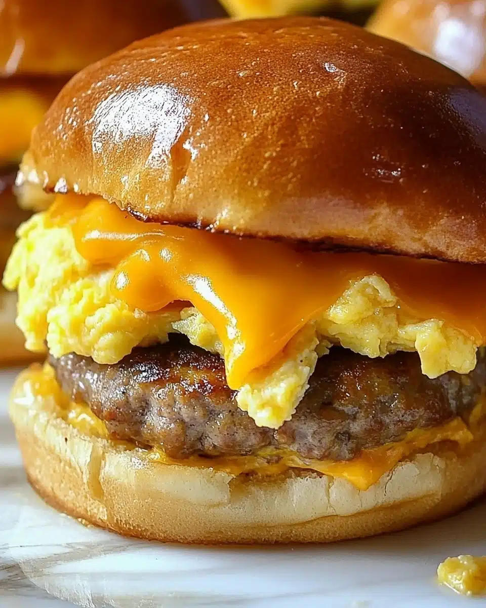 Sausage Egg and Cheese Breakfast Sliders Recipe