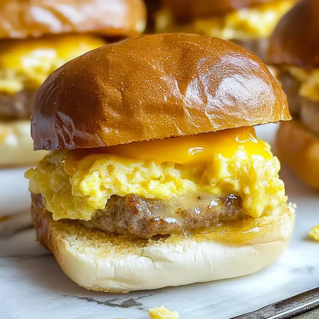 Sausage Egg and Cheese Breakfast Sliders Recipe - Recipe Image