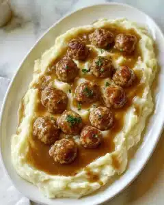 Meatball & Mashed Potato Bake Recipe