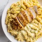 Creamy Garlic Parmesan Chicken & Cheesy Twisted Pasta Recipe