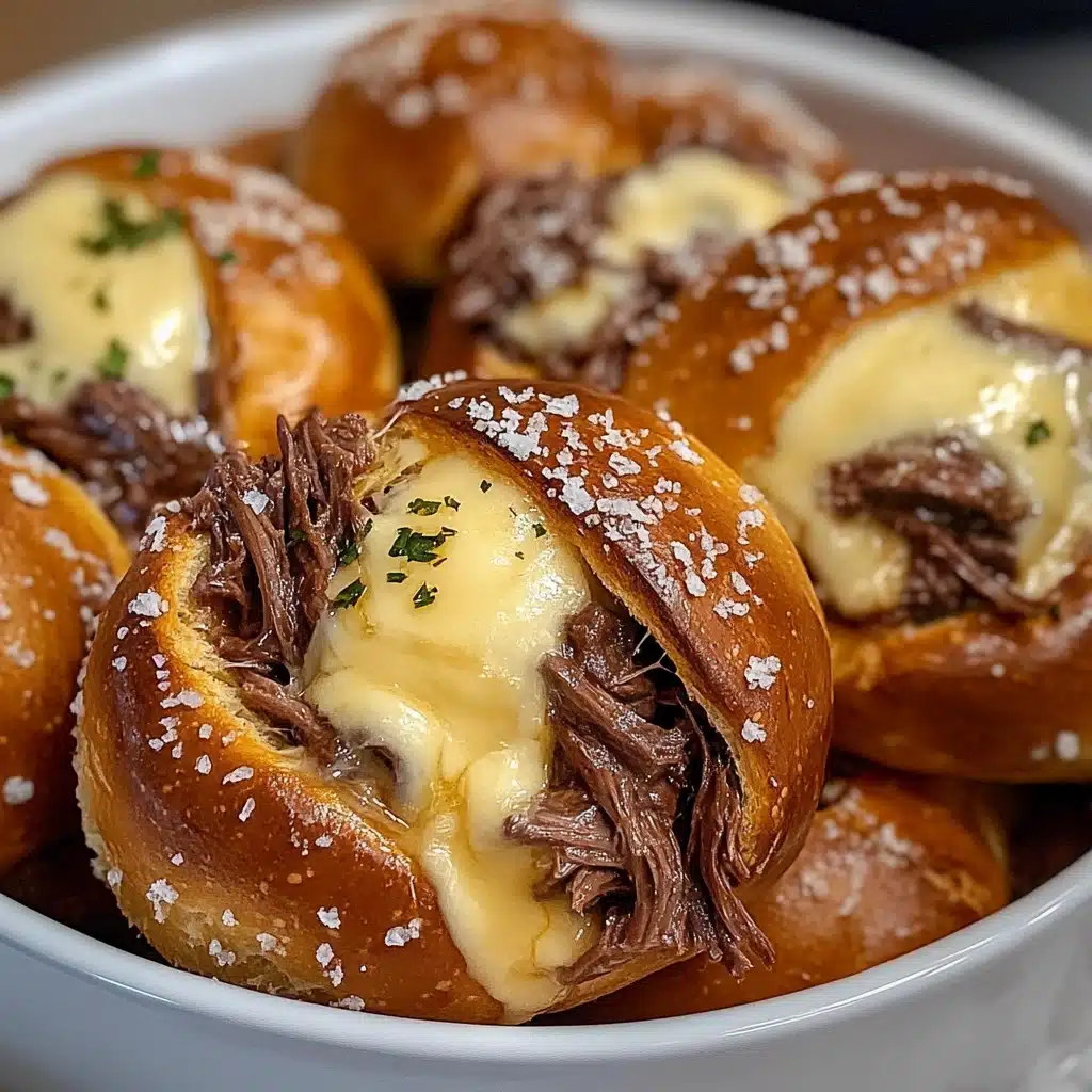 Smoked Brisket & Beer Cheese Pretzel Bombs Recipe - Recipe Image