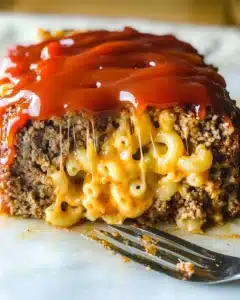 Mac & Cheese Stuffed Honey Barbecue Meatloaf Recipe